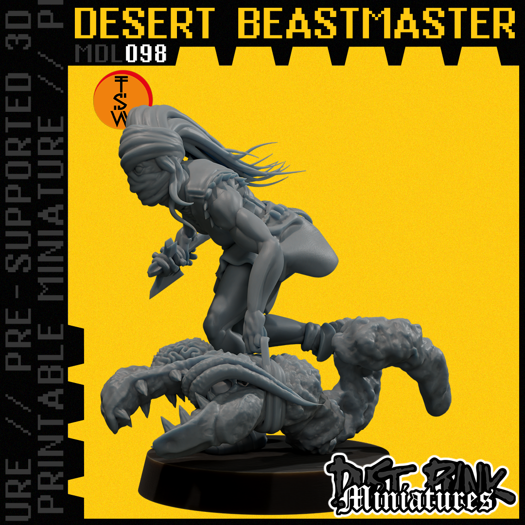 MDL098 DESERT BEASTMASTER [PRE-SUPPORTED]